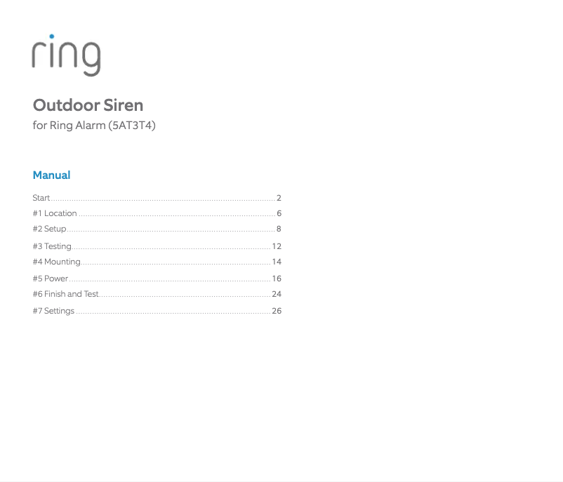 Page 1 de la notice Manuel utilisateur Ring Alarm