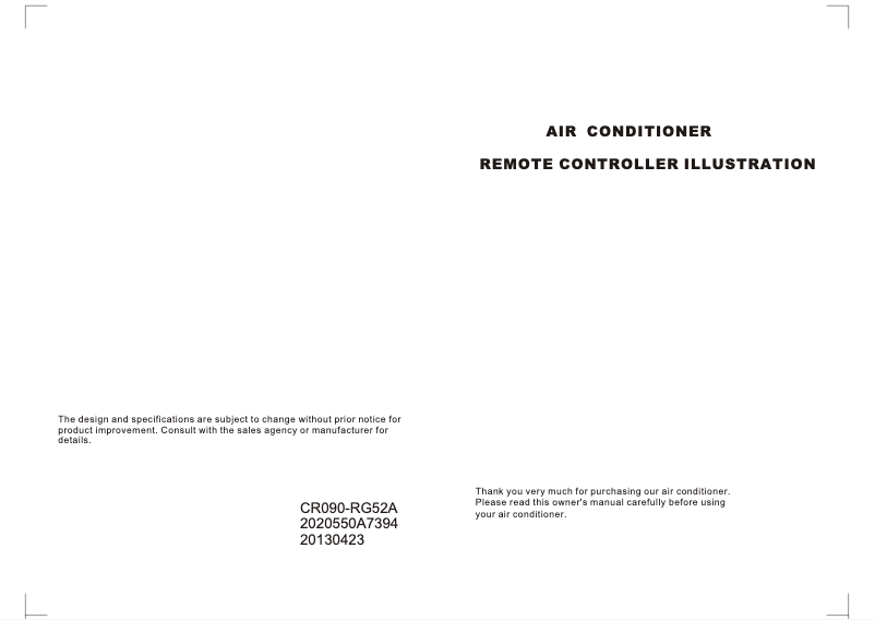 Imagen de la primera página del manual del dispositivo CR090-RG52A