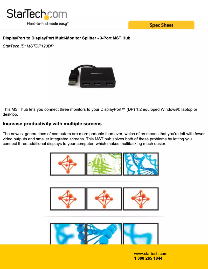 Image de la première page du manuel de l'appareil MSTDP123DP