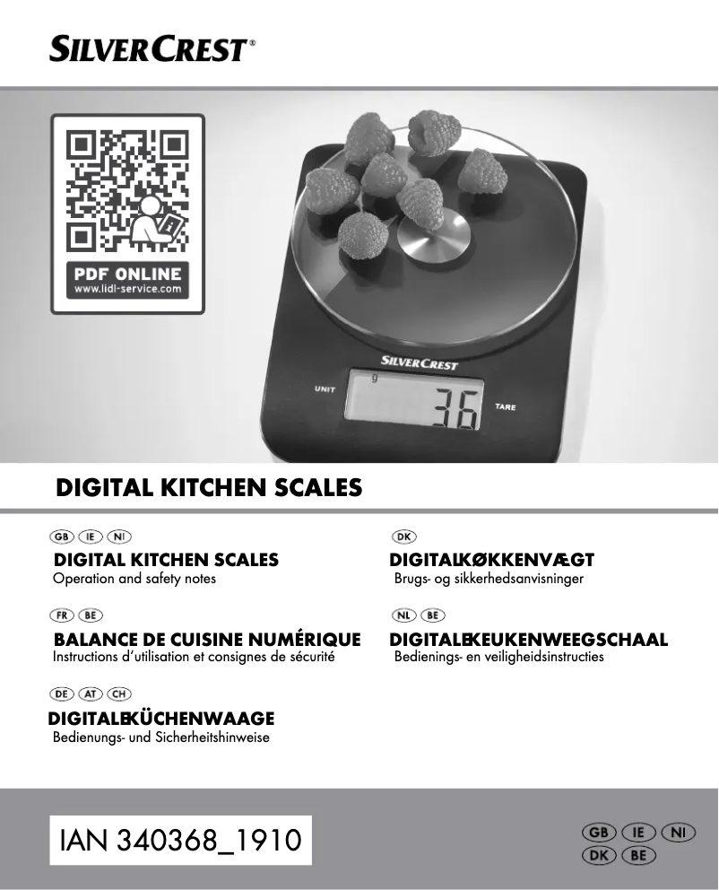 Page 1 de la notice Manuel utilisateur SilverCrest HG06263C