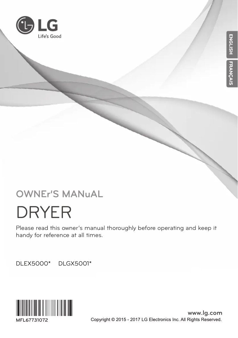 Page n°1 - Manuel utilisateur LG DLGX5001V