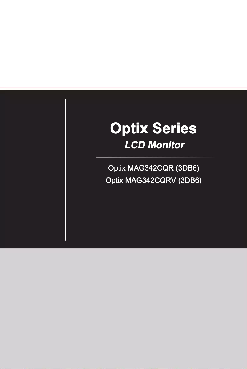 Página 1 del manual Manual de usuario MSI MAG342CQRV