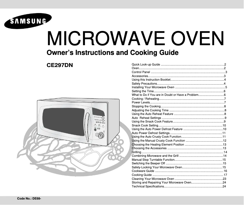 Image de la première page du manuel de l'appareil CE297DNR