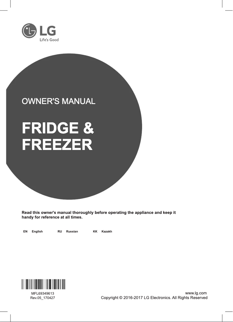 Page 1 de la notice Manuel utilisateur LG GW-B499SQGZ