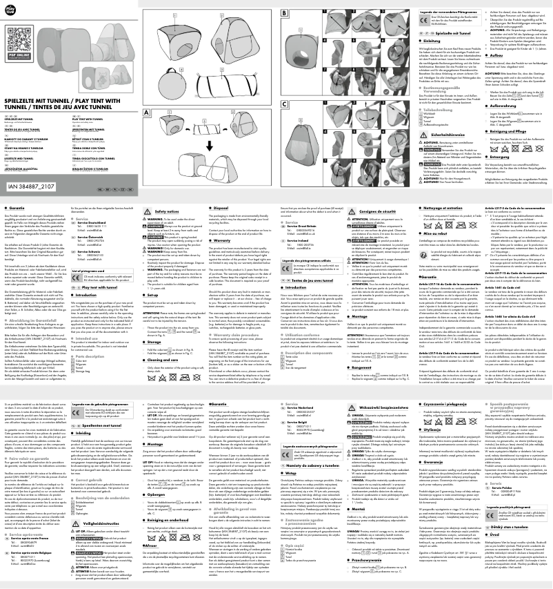 Page 1 de la notice Manuel utilisateur Playtive HG07412A