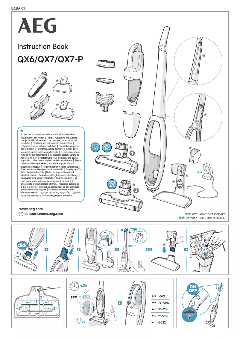 Page n°1 - Manuel utilisateur AEG QX7-P