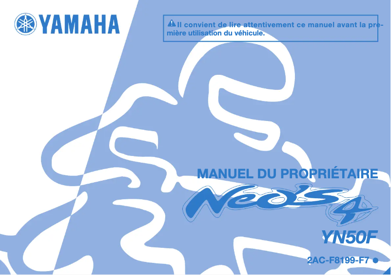 Page 1 de la notice Manuel utilisateur Yamaha NEO'S 50 4T (2018)