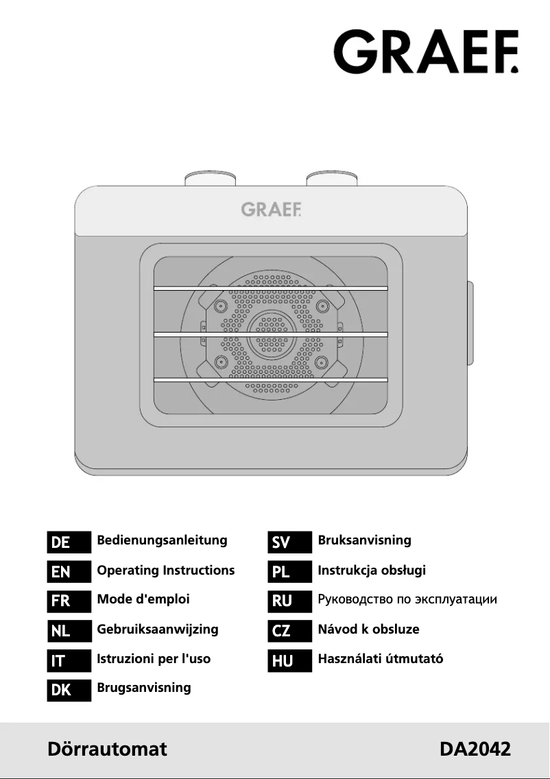 Page n°1 - Manuel utilisateur Graef DA 2042