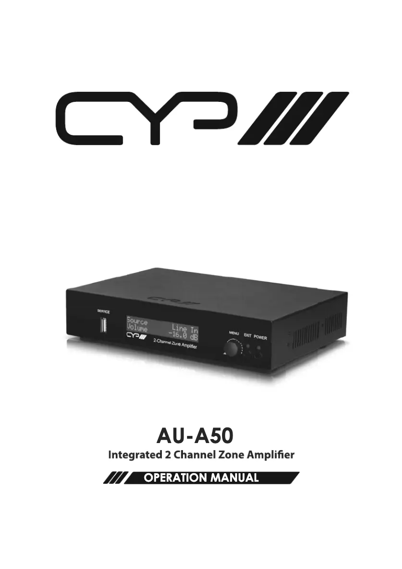 Image de la première page du manuel de l'appareil AU-A50