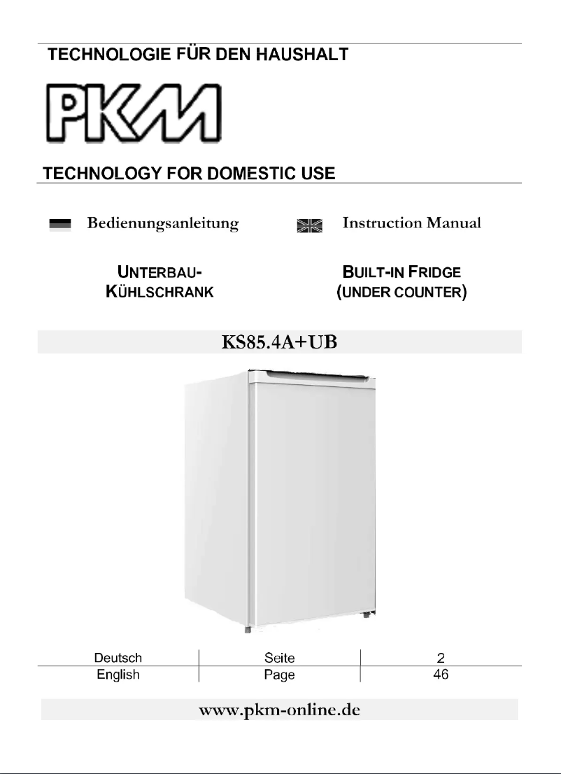 Image de la première page du manuel de l'appareil KS85.4A+UB