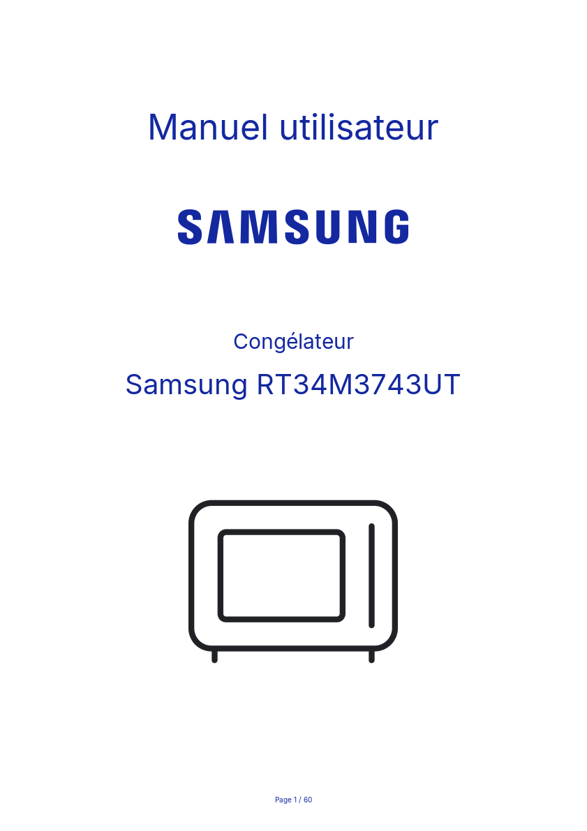 Image de la première page du manuel de l'appareil RT34M3743UT