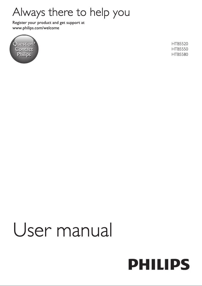 Page n°1 - Manuel utilisateur Philips HTB5580