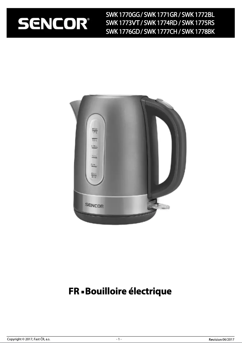 Image de la première page du manuel de l'appareil SWK 1770GG