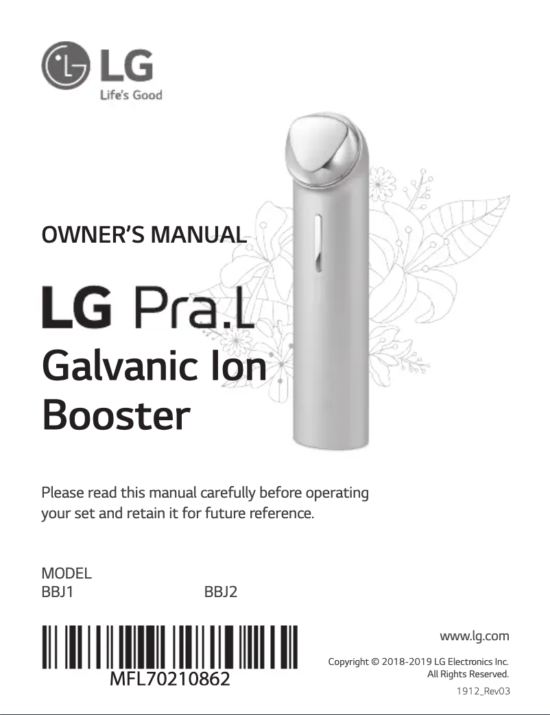 Página 1 del manual Manual de usuario LG BBJ1