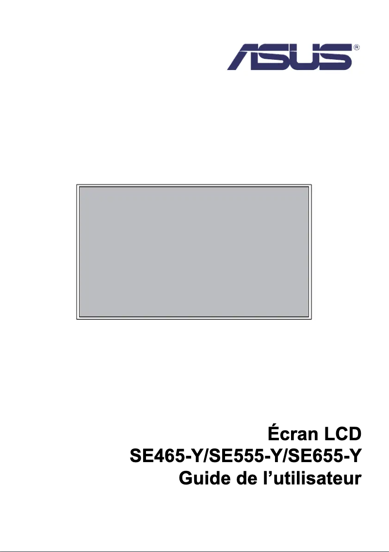 Image de la première page du manuel de l'appareil SE555-Y