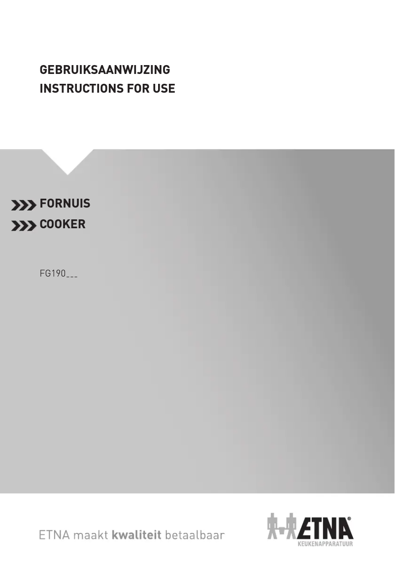 Page n°1 - Manuel utilisateur Etna FG190ZWA