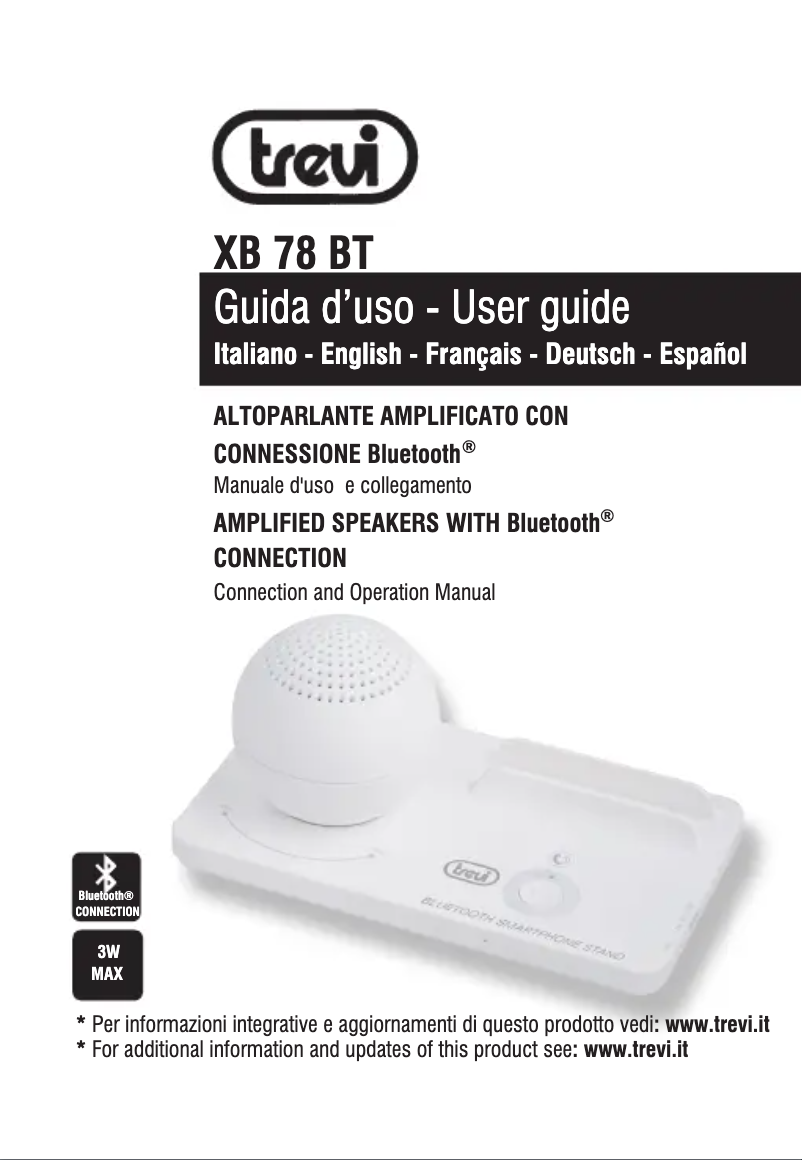 Page n°1 - Manuel utilisateur Trevi XB 78 BT