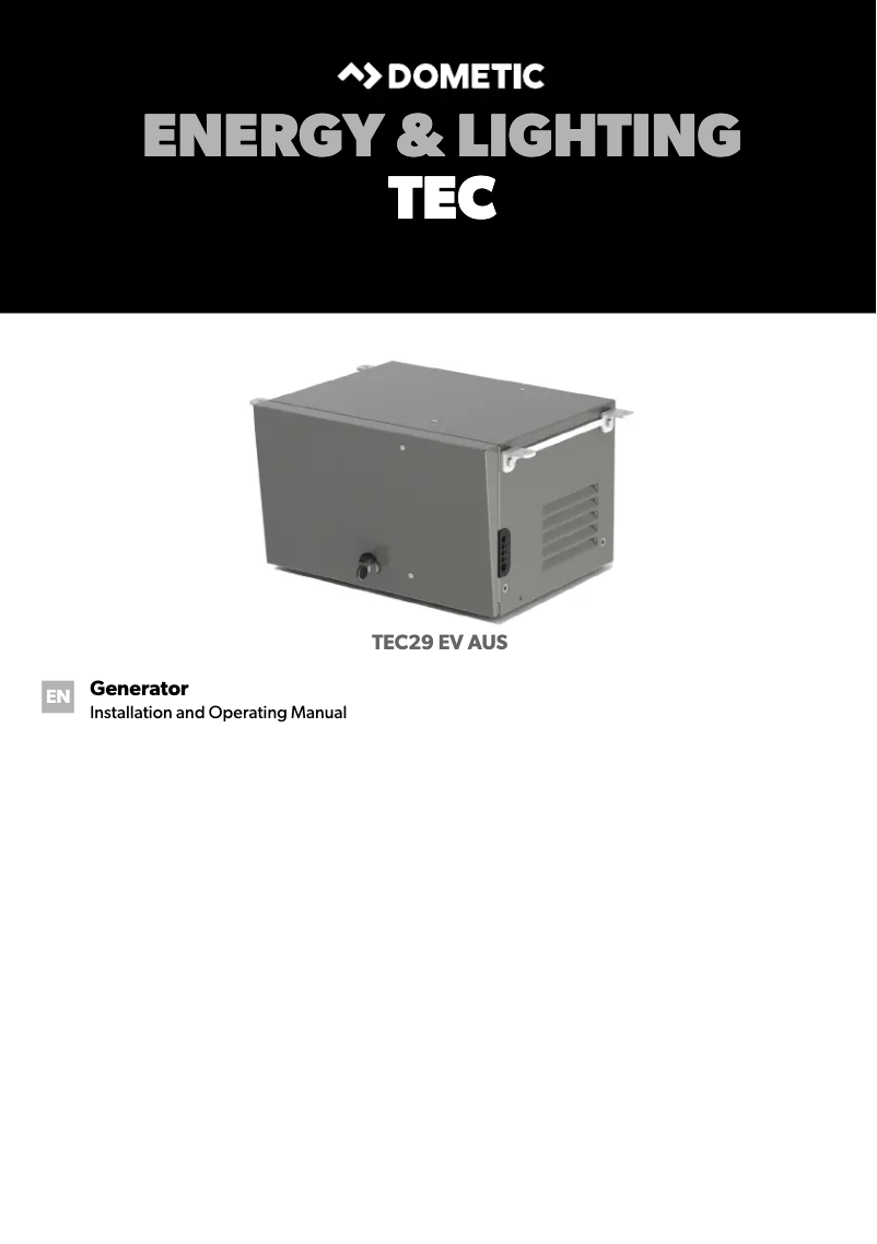 Página 1 del manual Manual de usuario Dometic TEC29 EV AUS
