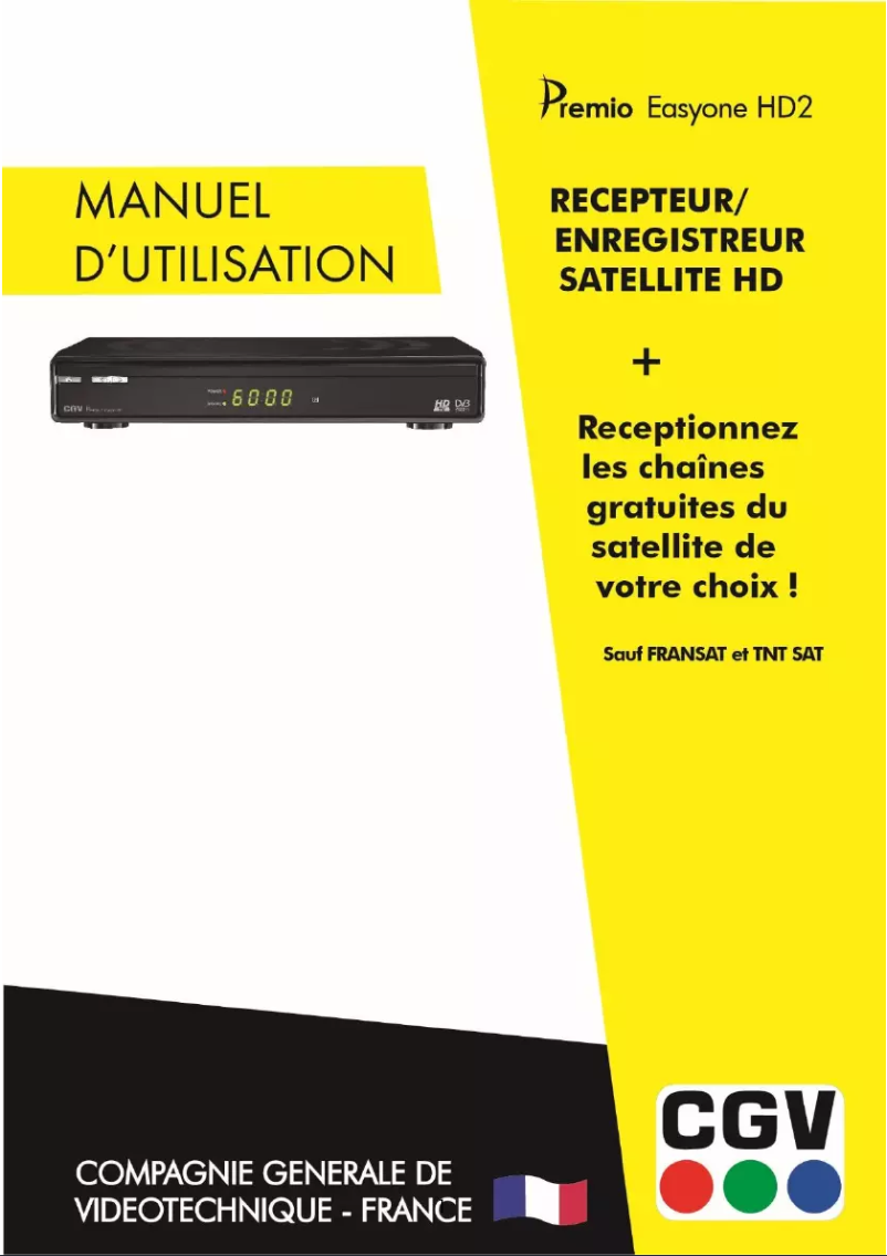 Page 1 de la notice Manuel utilisateur CGV Premio Easyone HD2