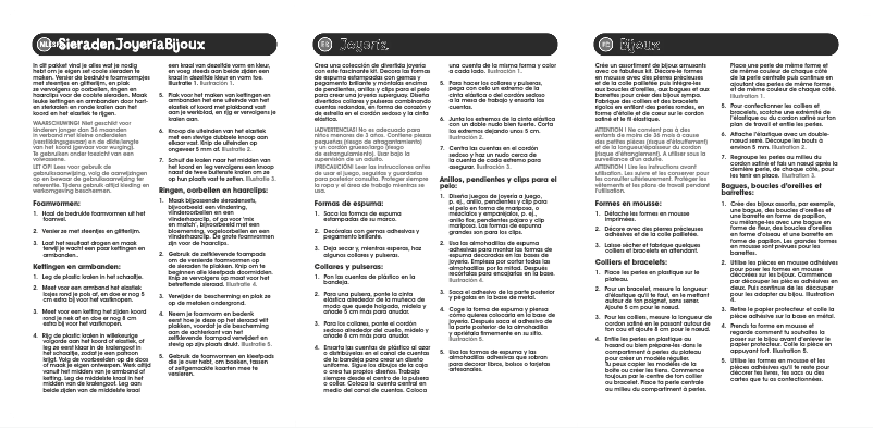 Page 1 de la notice Manuel utilisateur Jumbo Jewellery Craft