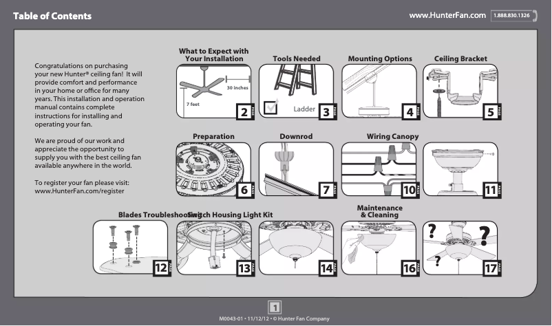 Página 1 del manual Manual de usuario Hunter Ashmont 53253