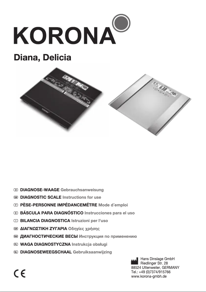 Image de la première page du manuel de l'appareil Delicia