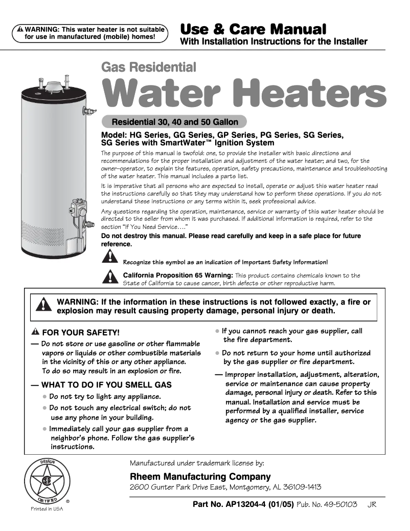 Page 1 de la notice Guide d'installation GE GG40T06TVG