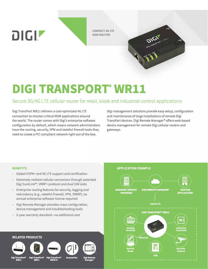 First page image of the manual for WR11-U900-DE1-SU