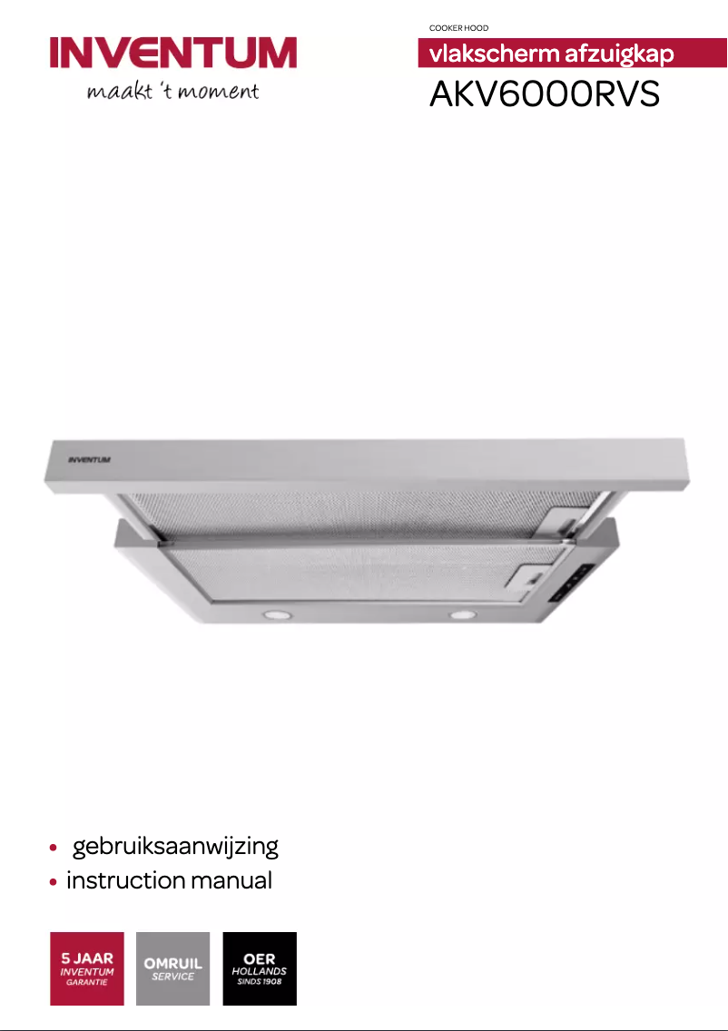 Page 1 de la notice Manuel utilisateur Inventum AKV6000RVS