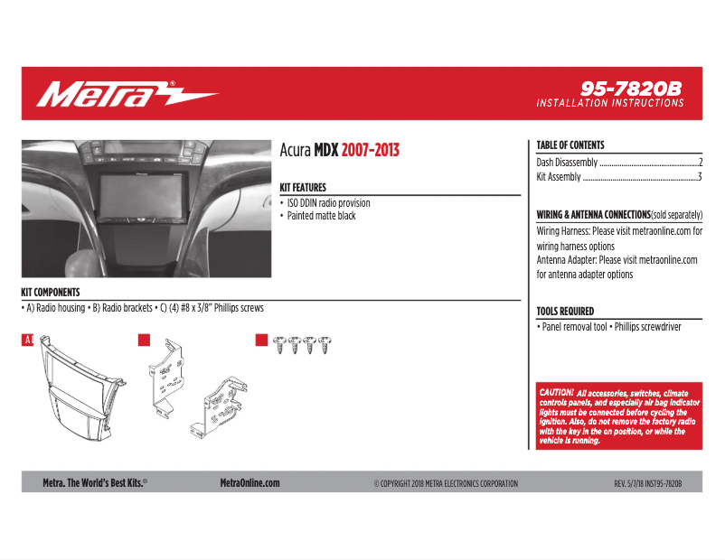 Imagen de la primera página del manual del dispositivo 95-7820B