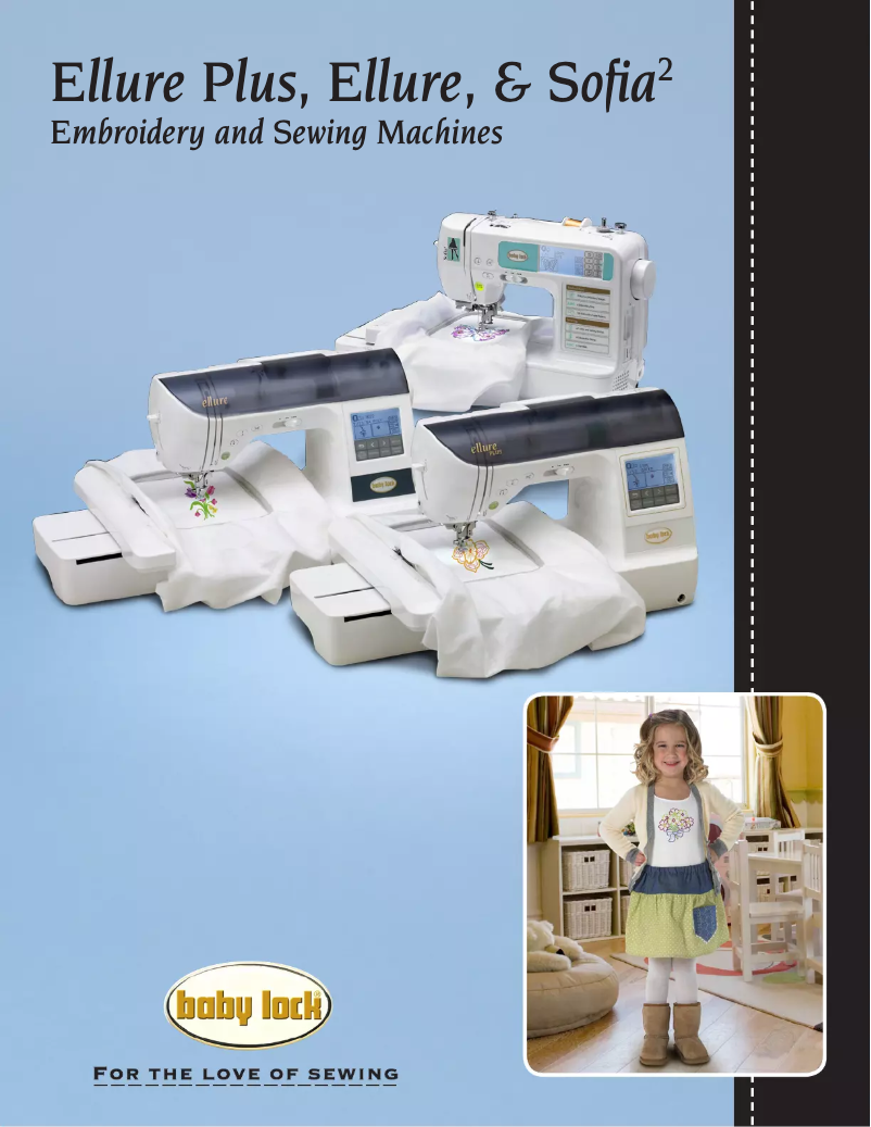 Page 1 de la notice Fiche technique Baby Lock BL137A2 Sofia 2