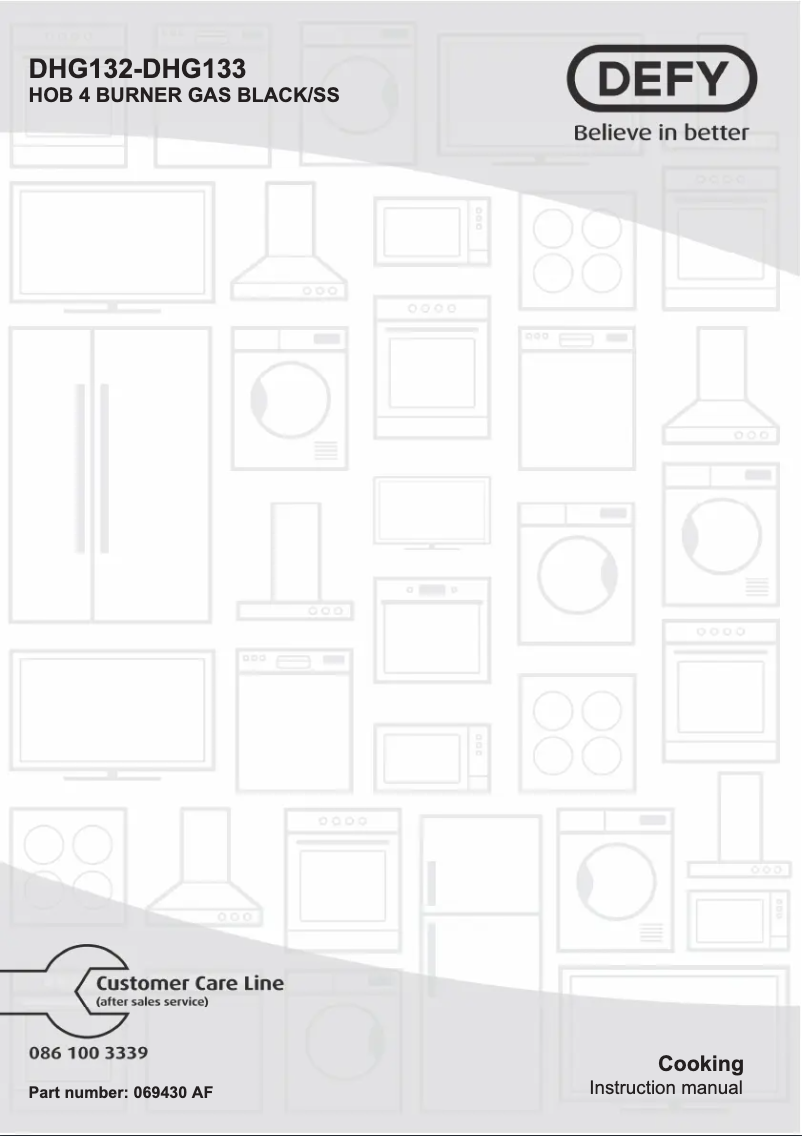 Page 1 de la notice Manuel utilisateur Defy DHG132