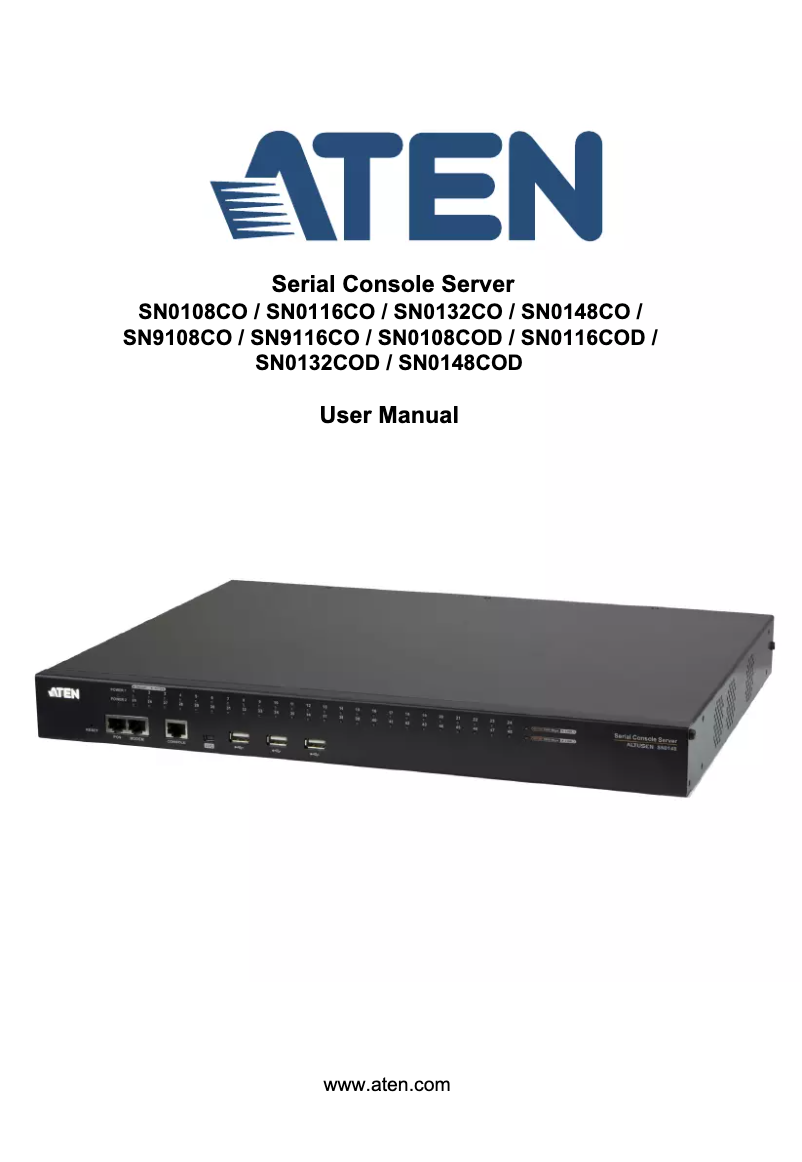 Page n°1 - Manuel utilisateur ATen SN0148COD