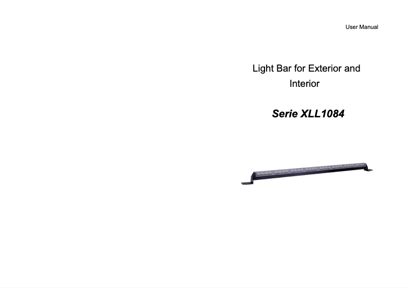 Página 1 del manual Manual de usuario Epcom XLL-1084-RB