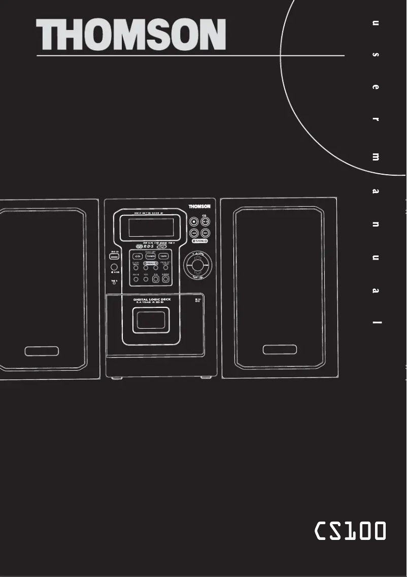 Page n°1 - Manuel utilisateur Thomson CS100