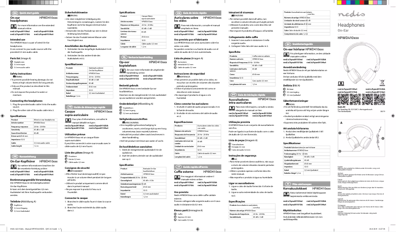 Image de la première page du manuel de l'appareil HPWD4102BK