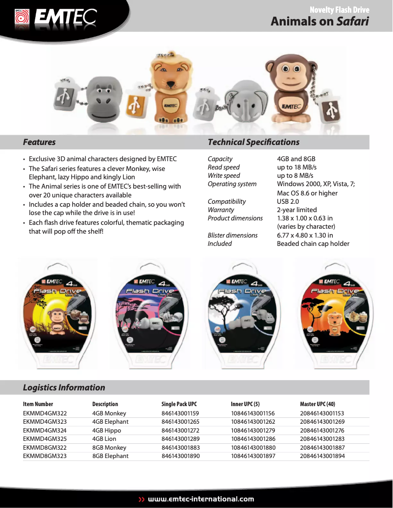 Page 1 de la notice Manuel utilisateur Emtec M322