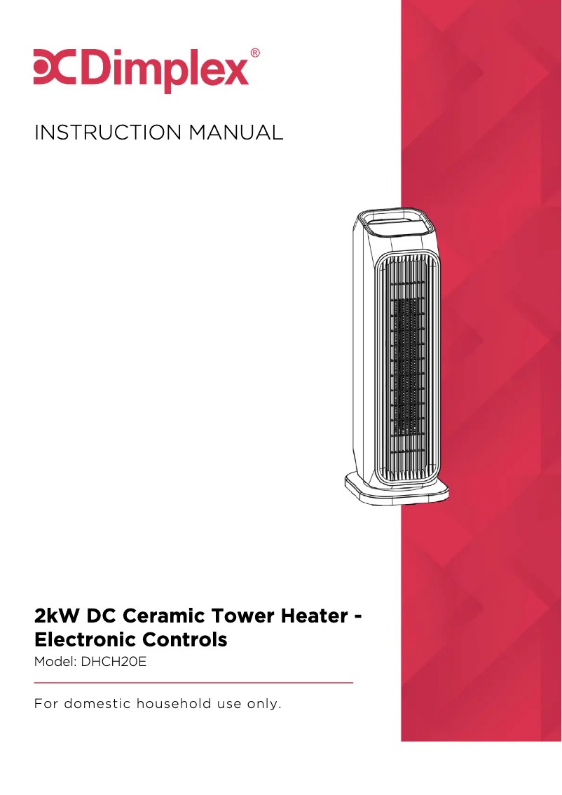 Page 1 de la notice Manuel utilisateur Dimplex DHCH20E