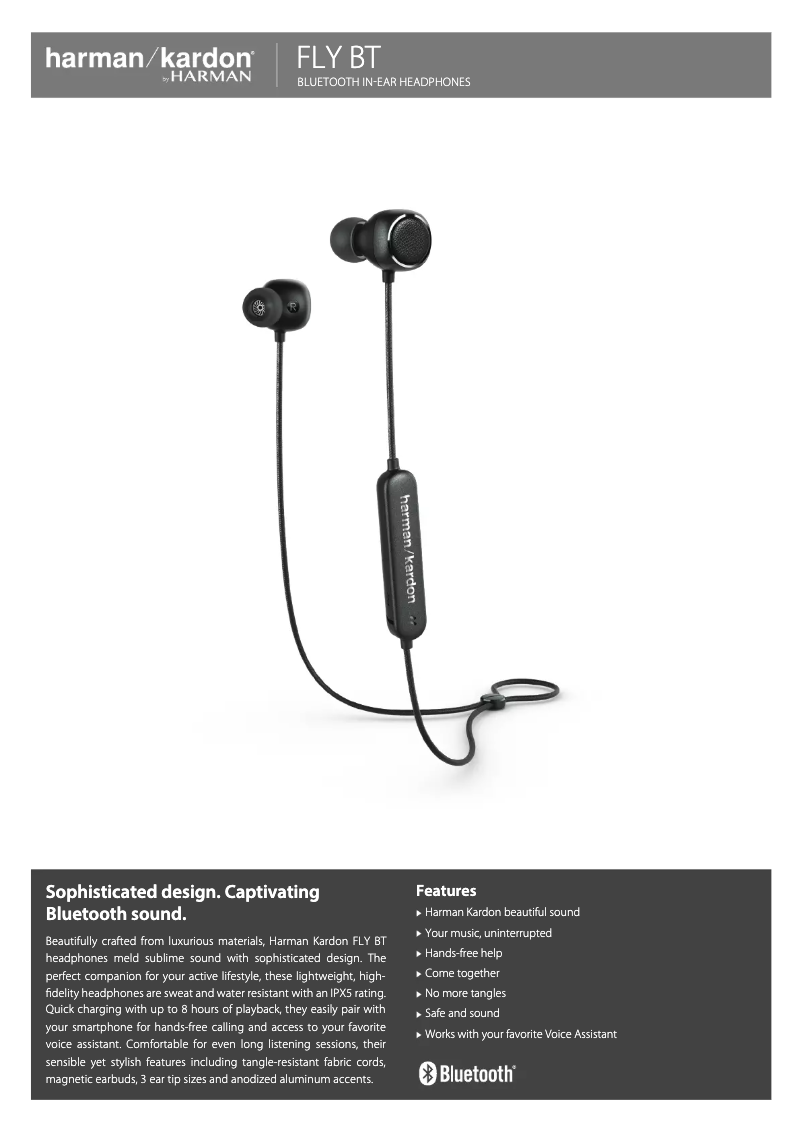 Page n°1 - Fiche technique Harman Kardon FLY BT