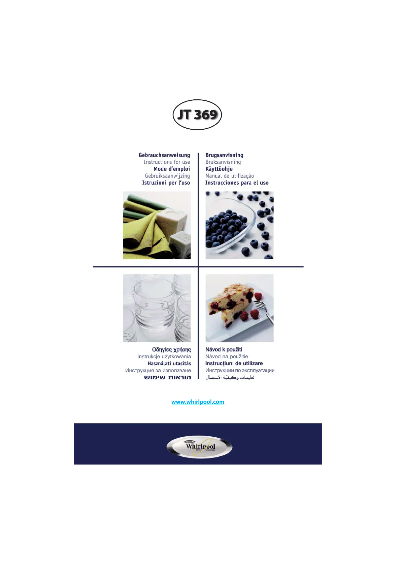 Page 1 de la notice Manuel utilisateur Whirlpool JT 369