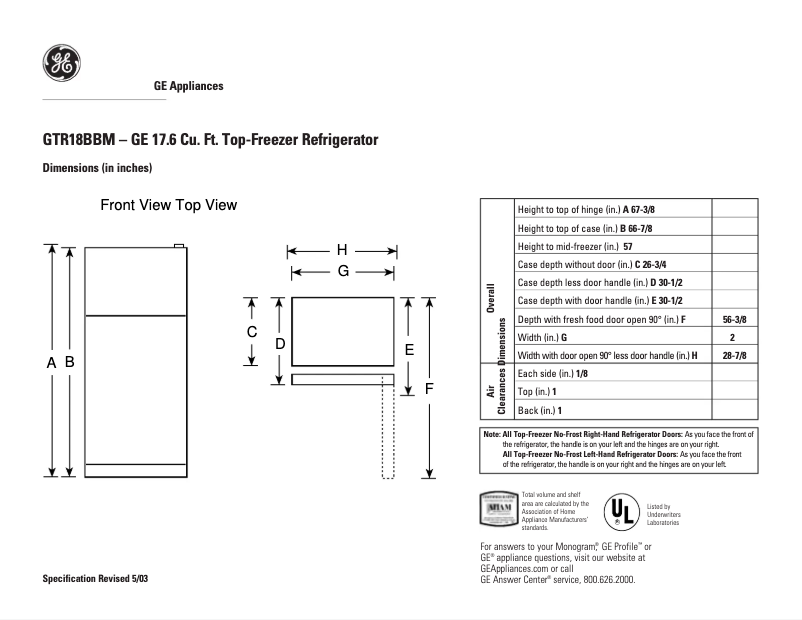 Imagen de la primera página del manual del dispositivo GTR18BBMCC