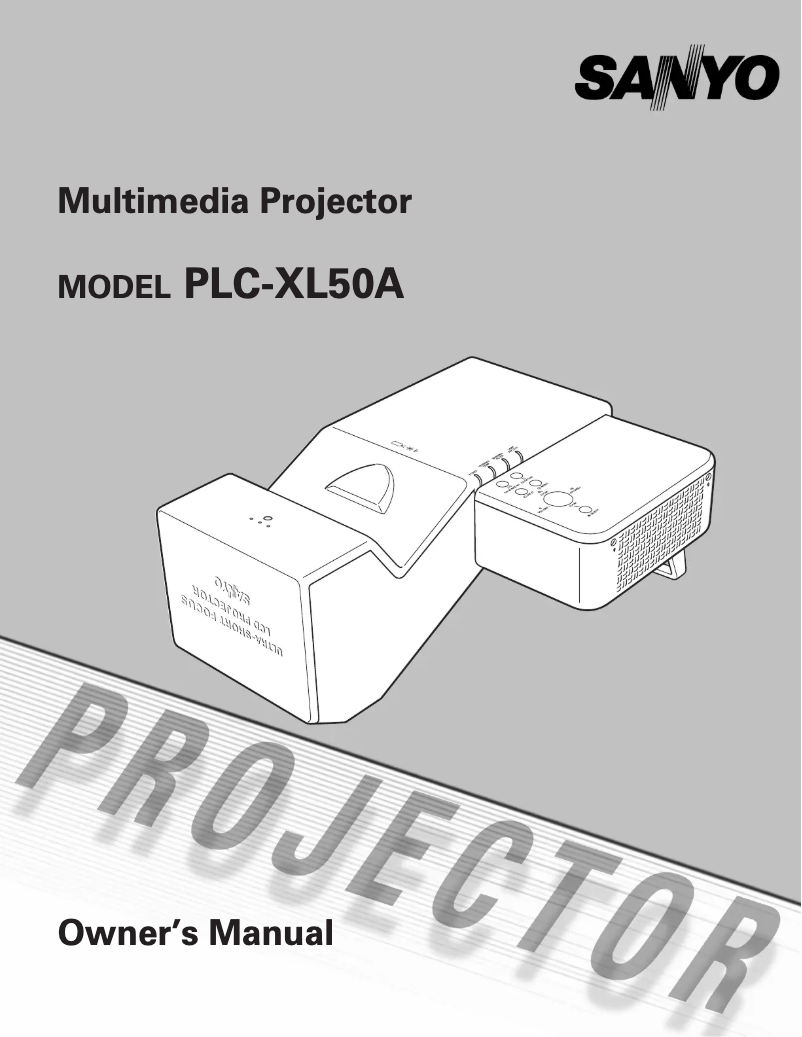 Page n°1 - Manuel utilisateur Sanyo PLC-XL50A