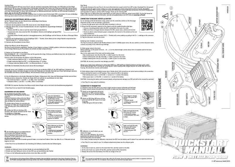 Page 1 de la notice Manuel utilisateur LRP Flow X