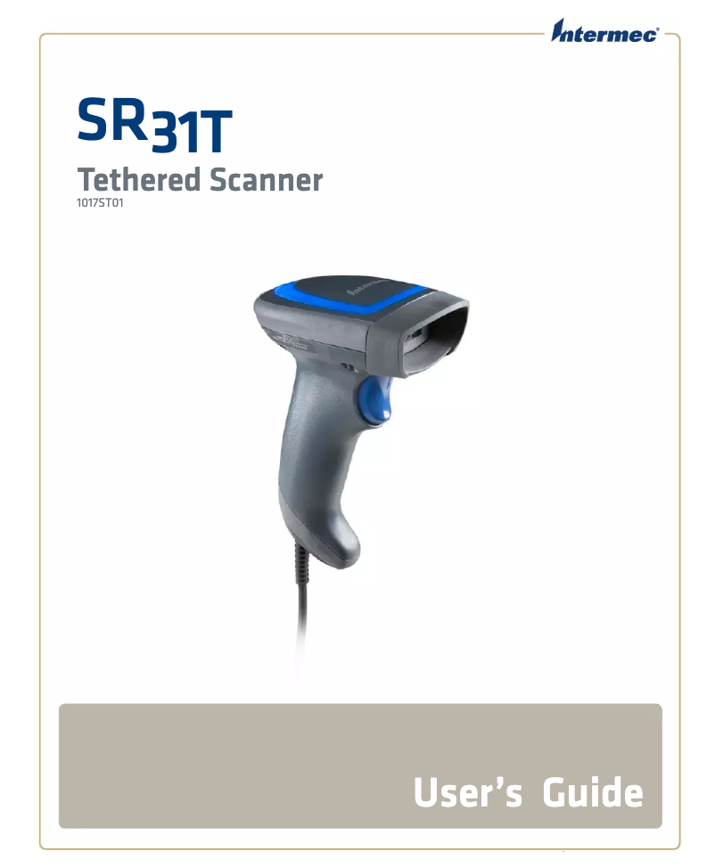 Page n°1 - Manuel utilisateur Intermec SR31T 2D