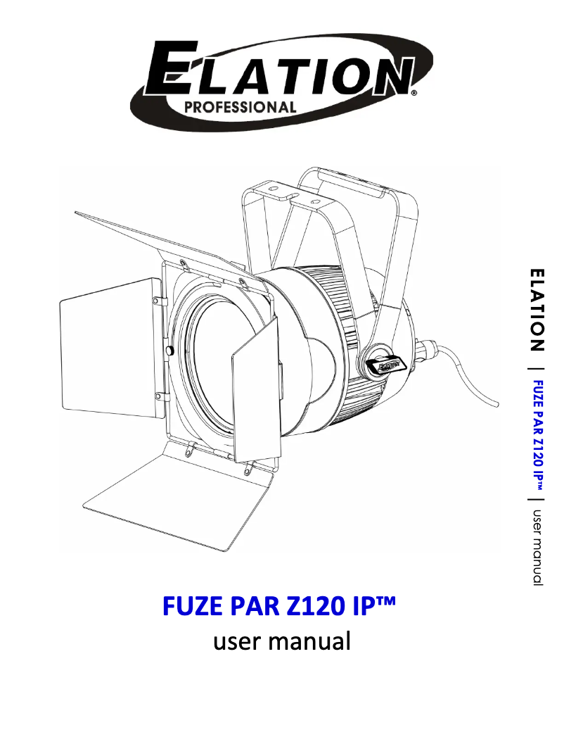 Page 1 de la notice Manuel utilisateur Elation Fuze Par Z120 IP