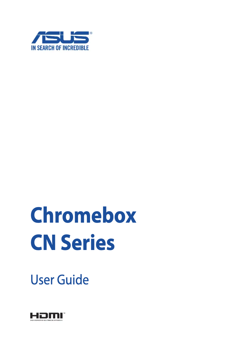 Image de la première page du manuel de l'appareil CHROMEBOX2-G010U