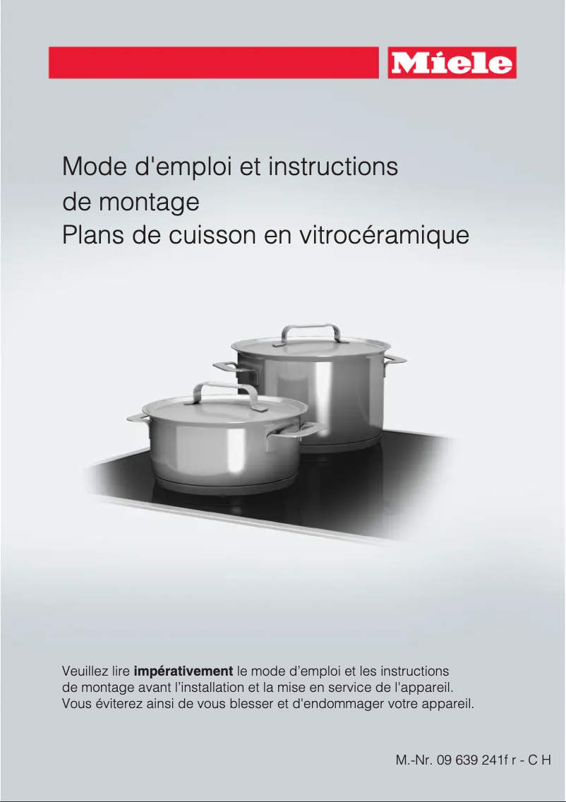 Page n°1 - Manuel utilisateur Miele KM 6012