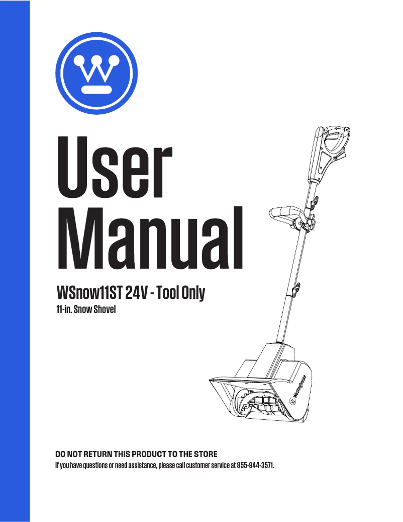 Page n°1 - Manuel utilisateur Westinghouse WSnow11ST