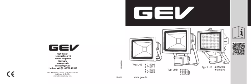 Page 1 de la notice Manuel utilisateur GEV LHB 15418