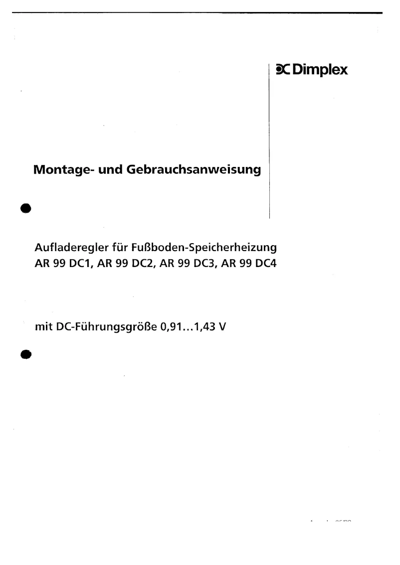 Imagen de la primera página del manual del dispositivo AR99DC3